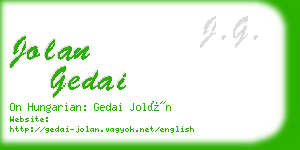 jolan gedai business card